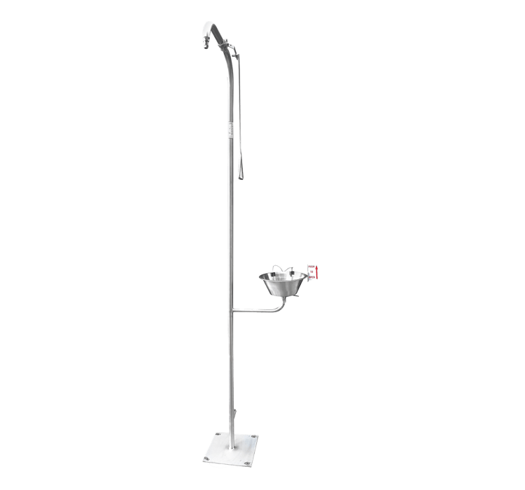 Single Hand Operated Safety Shower