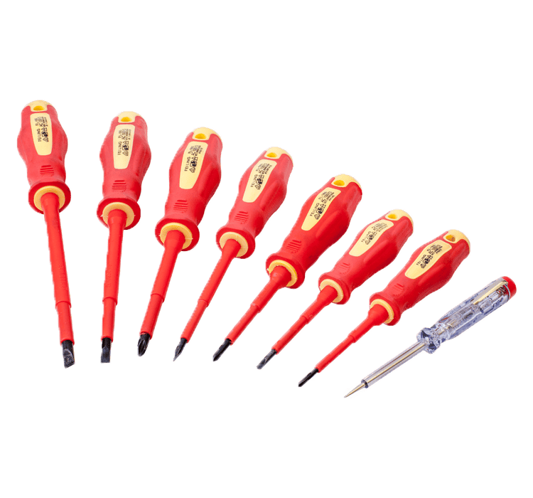 Electricians Screwdriver & Tester Set - 8Pce