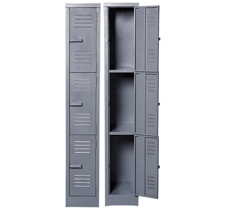 Solid Steel Locker Three Tier