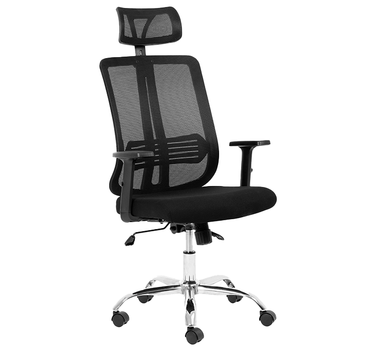 Chrome Lenny High Back Chair